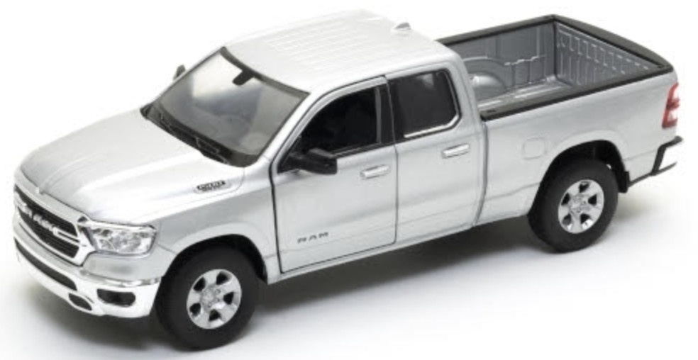 1:24 Dodge Ram 1500 2019 Silber Welly Modellauto