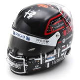 1:5 Alfa Romeo F1 Team Stake - Valtteri Bottas - Monaco GP Helm 2023 schwarz-weiß-orange Spark Modell im Maßstab