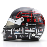 1:5 Alfa Romeo F1 Team Stake - Valtteri Bottas - Monaco GP Helm 2023 schwarz-weiß-orange Spark Modell im Maßstab
