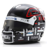 1:5 Alfa Romeo F1 Team Stake - Valtteri Bottas - Monaco GP Helm 2023 schwarz-weiß-orange Spark Modell im Maßstab
