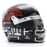 1:5 Alfa Romeo F1 Team Stake - Valtteri Bottas - Monaco GP Helm 2023 schwarz-weiß-orange Spark Modell im Maßstab