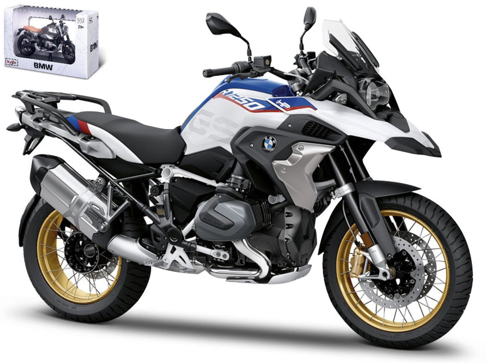 1:18 BMW R1250 GS 2020 Weiß-Grau Maisto Modellauto