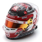 1:5 Moneygram Haas F1 Team - Kevin Magnussen - Monaco GP Helmet 2023 zwart-wit-rood Spark Schaalmodel