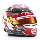 1:5 Moneygram Haas F1 Team - Kevin Magnussen - Monaco GP Helmet 2023 zwart-wit-rood Spark Schaalmodel