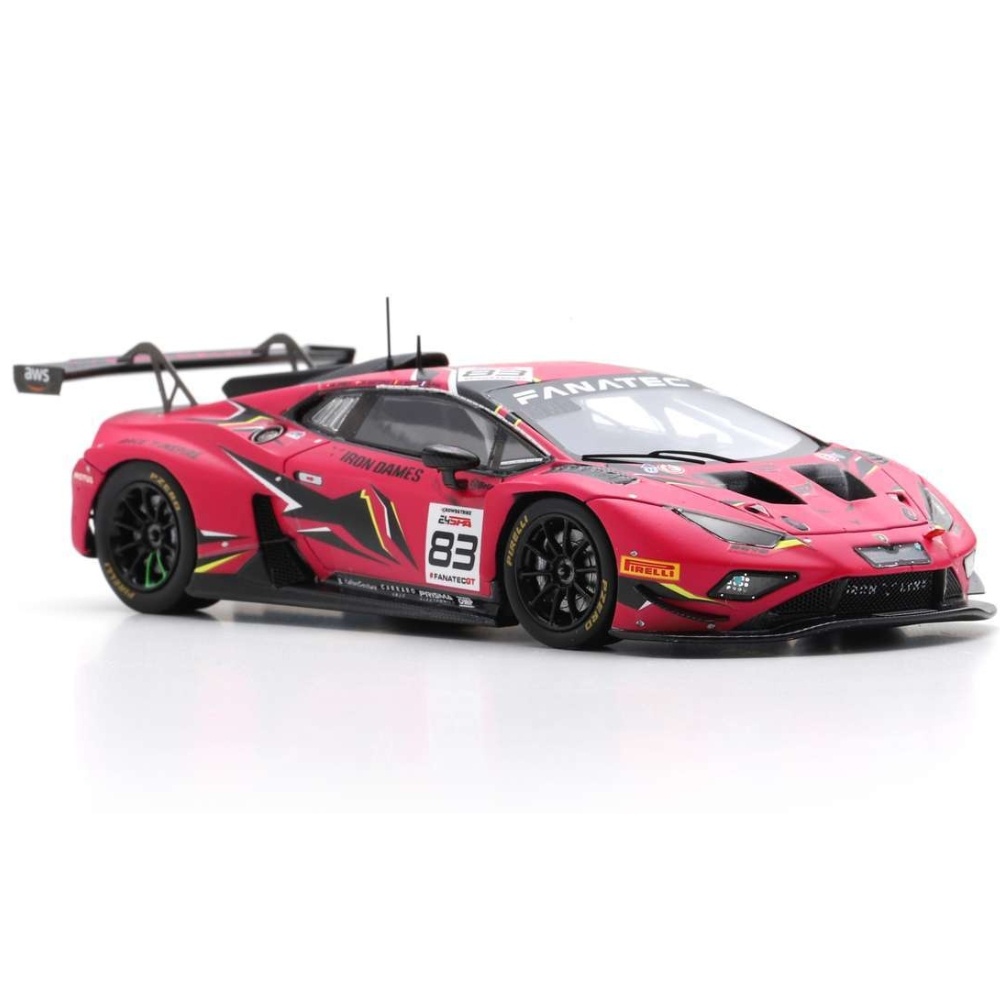 1:43 Lamborghini Huracan GT3 Evo 2 #83 Pin/frey/bovy/gatting 24h Spa 2023 roze-zwart Spark Schaalmodel1:43 Lamborghini Huracan GT3 Evo 2 #83 Pin/frey/bovy/gatting 24 Stunden Spa 2023 Pink-Schwarz Spark Miniaturmodell