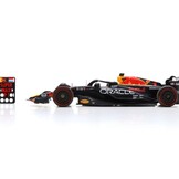 1:43 Red Bull Racing RB19 #1 Max Verstappen Winner Belgian GP 2023 + Pitboard Dark Blue-Red-Yellow Spark Scale Model