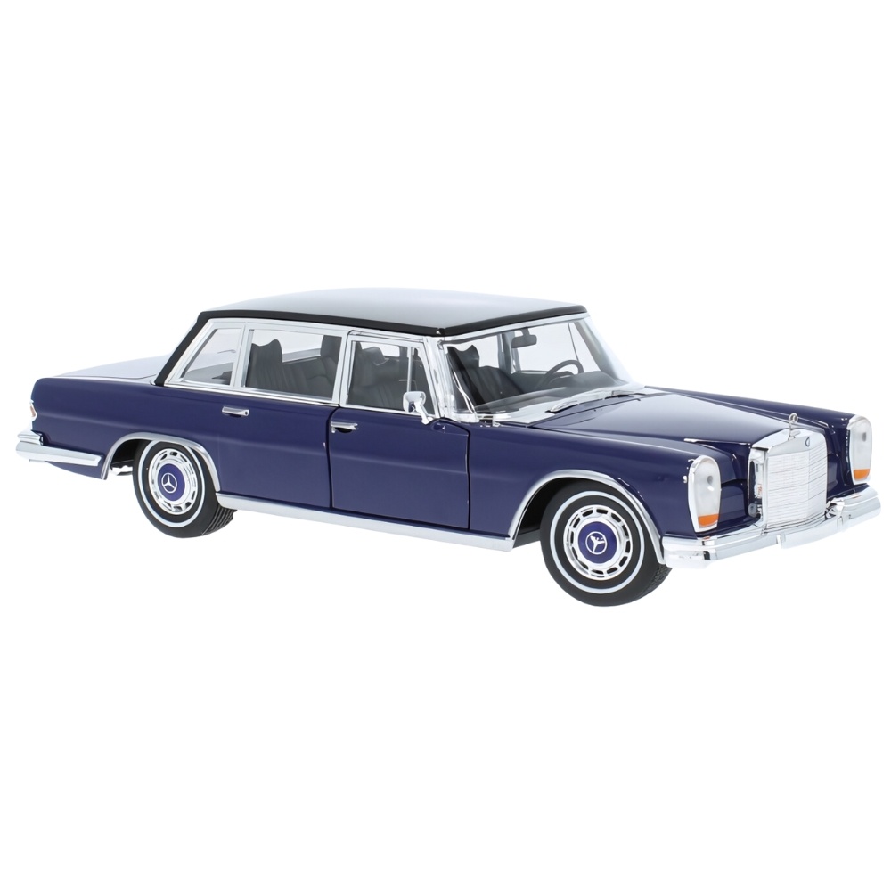 1:24 Mercedes Benz 600 1963 blau-schwarz Welly Modell im Maßstab