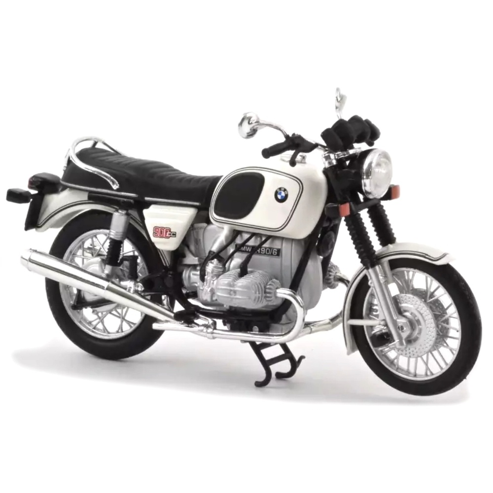 1:18 BMW R90/6 1974 white Norev Scale Model