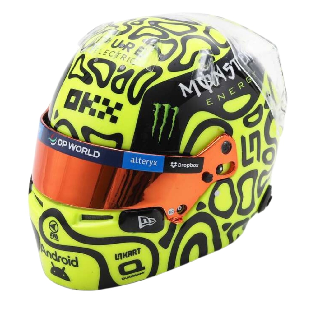 1:5 Lando Norris Helmet 2024 geel-zwart Spark Schaalmodel