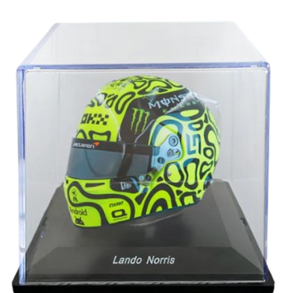 1:5 Lando Norris Helmet 2024 geel-zwart Spark Schaalmodel