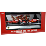 1:43 Elite Hotwheels Model V7423 Ferrari F10 80th One-Two Victory F. Alonso/F. Mass 2010 Bahrain GP