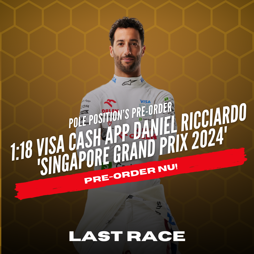 PRE-ORDER: 1:18 Visa Cash App RB VCARB01 Daniel Ricciardo 'Last race GP Singapore 2024'