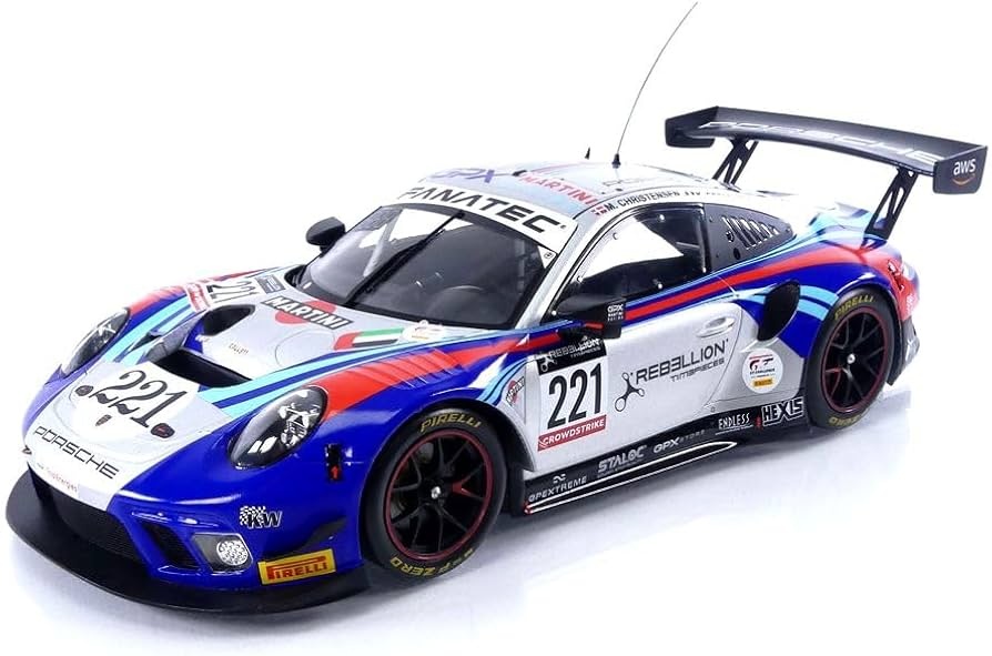 1:18 Porsche 911 GT3 R, #221 GPX Martini Racing 24 Hours of Spa 2022' IXO