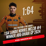 1:64 Lando Norris MCL38 #4 Winner Abu Dhabi GP 2024 - Spark Models