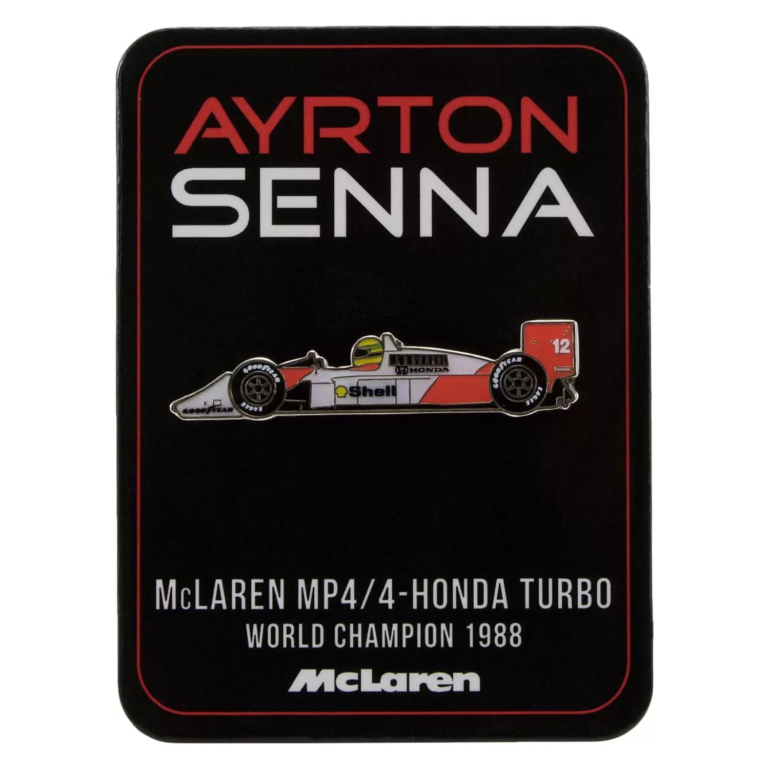 Ayrton Senna Pin World Champion 1988