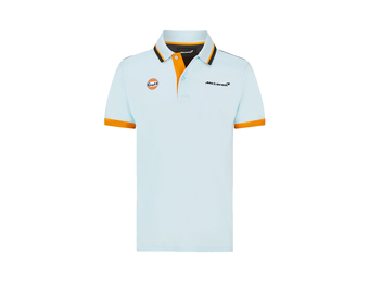 McLaren F1 Gulf Mens Block Blue Polo