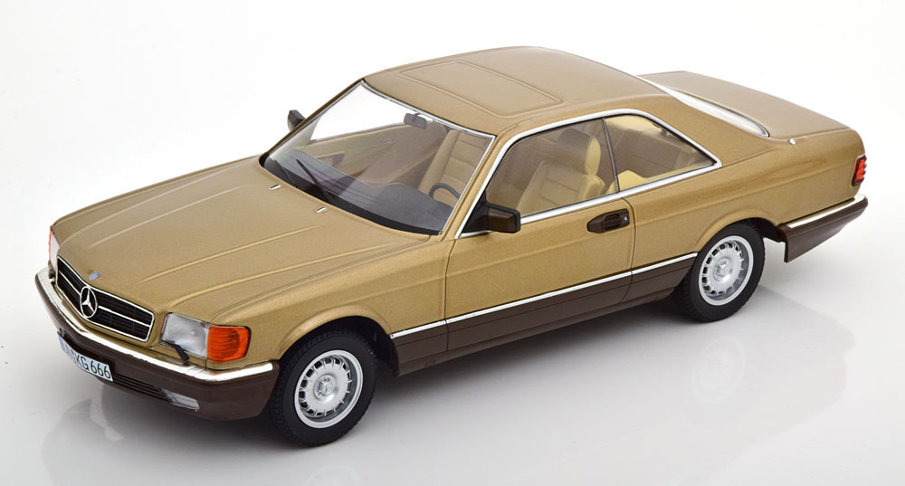 Schaalmodel 1:18 Mercedes-Benz 500 SEC 1987 Goldmetallic
