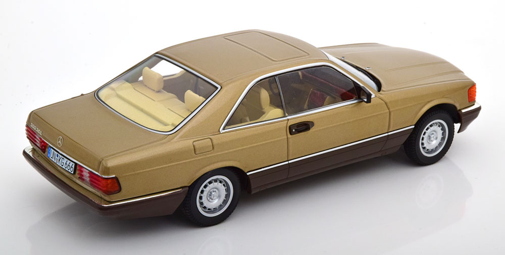 Schaalmodel 1:18 Mercedes-Benz 500 SEC 1987 Goldmetallic