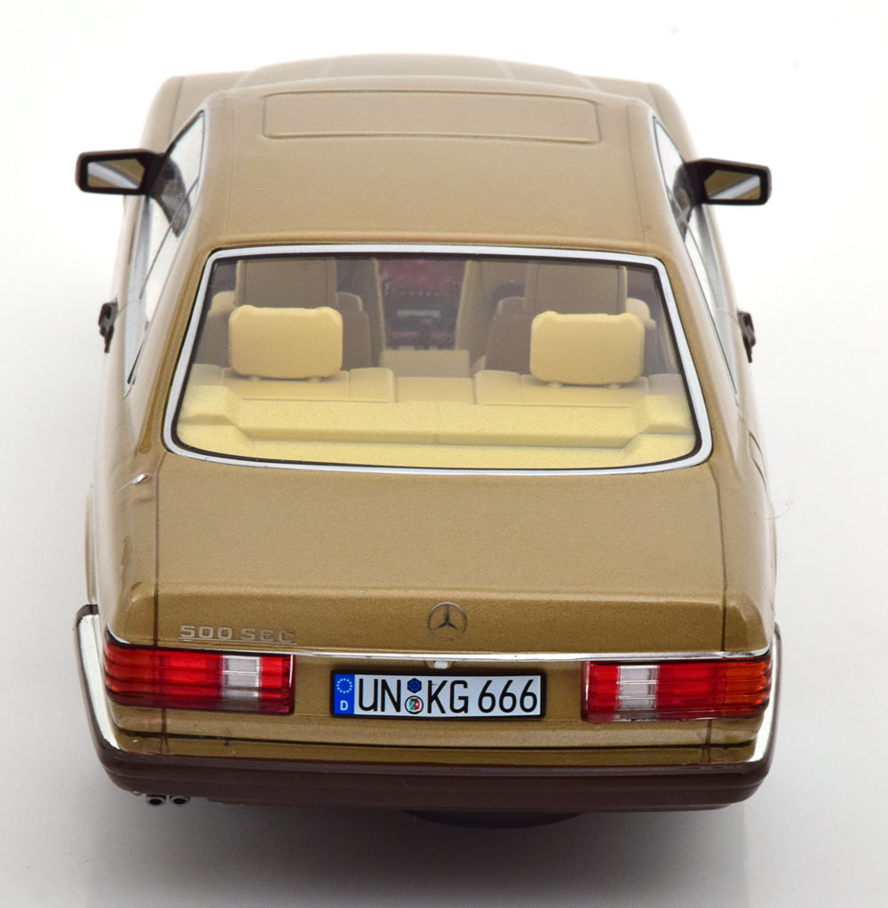 Schaalmodel 1:18 Mercedes-Benz 500 SEC 1987 Goldmetallic