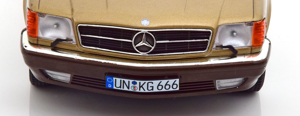 Schaalmodel 1:18 Mercedes-Benz 500 SEC 1987 Goldmetallic