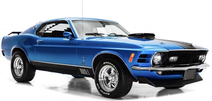 1:18 Ford Mustang Mach 1 1970 Blue Maisto
