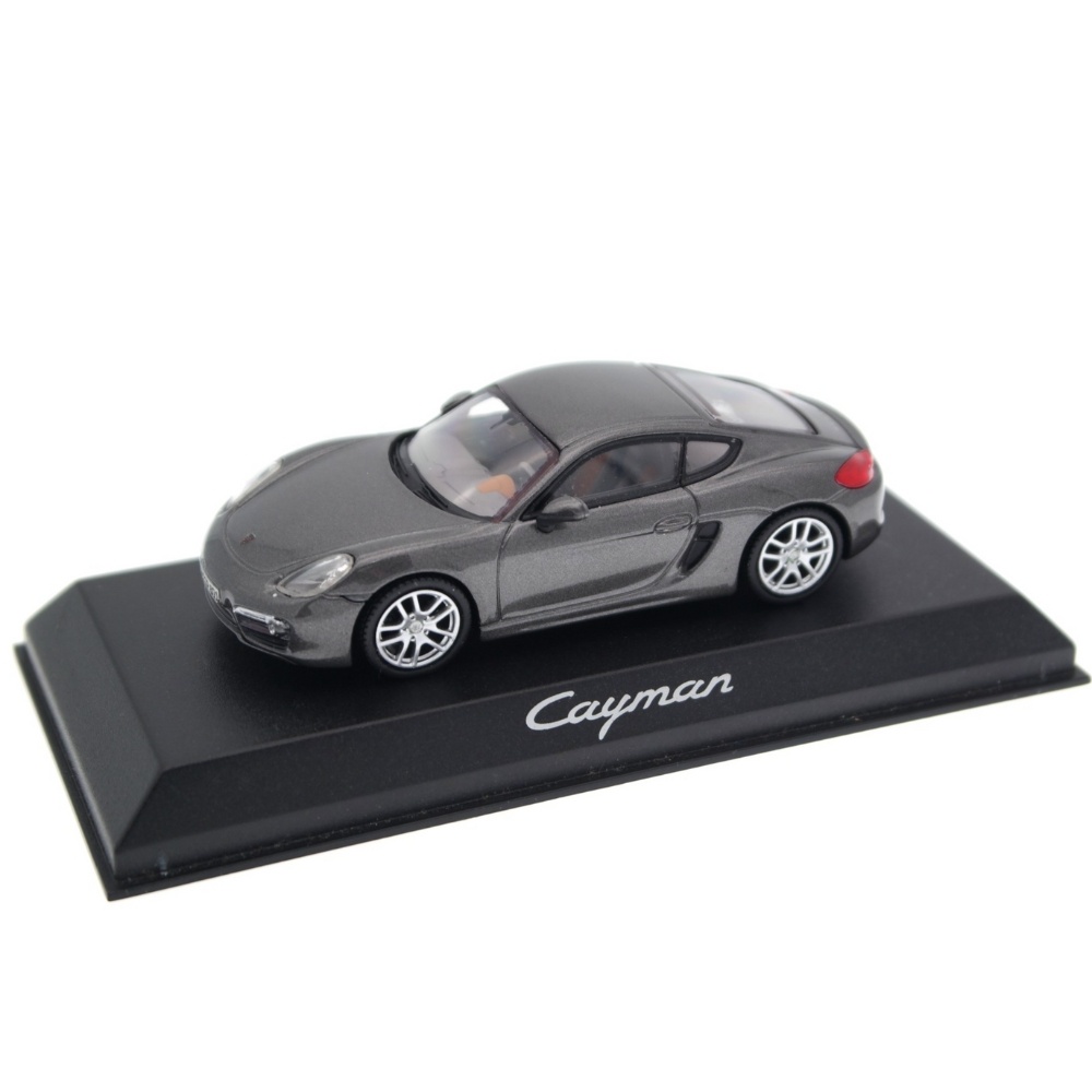 1:43 Porsche Cayman (981) 2013 - Grijs | Porsche Collectie - Norev