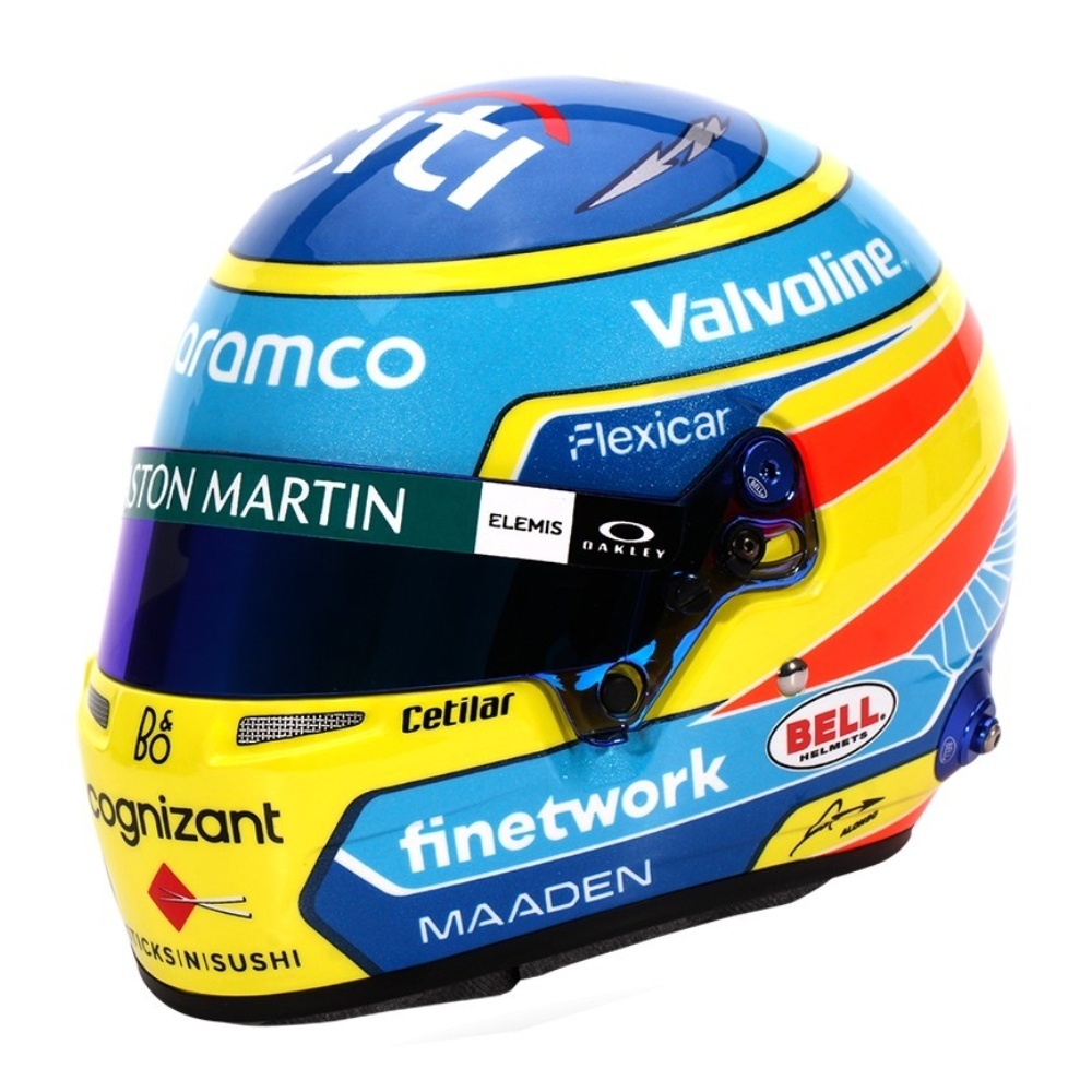 PRE-ORDER: 1:2 Helmet Fernando Alonso – Aston Martin F1 2025 | No. 14 | Official Replica - Bell Helmets