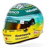 1:2 Aston Martin Fernando Alonso 2025 Saudi Arabian GP Mini Helmet Bell