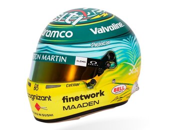 1:2 Aston Martin F. Alonso 2025 Saudi Arabian GP Mini Helmet Bell