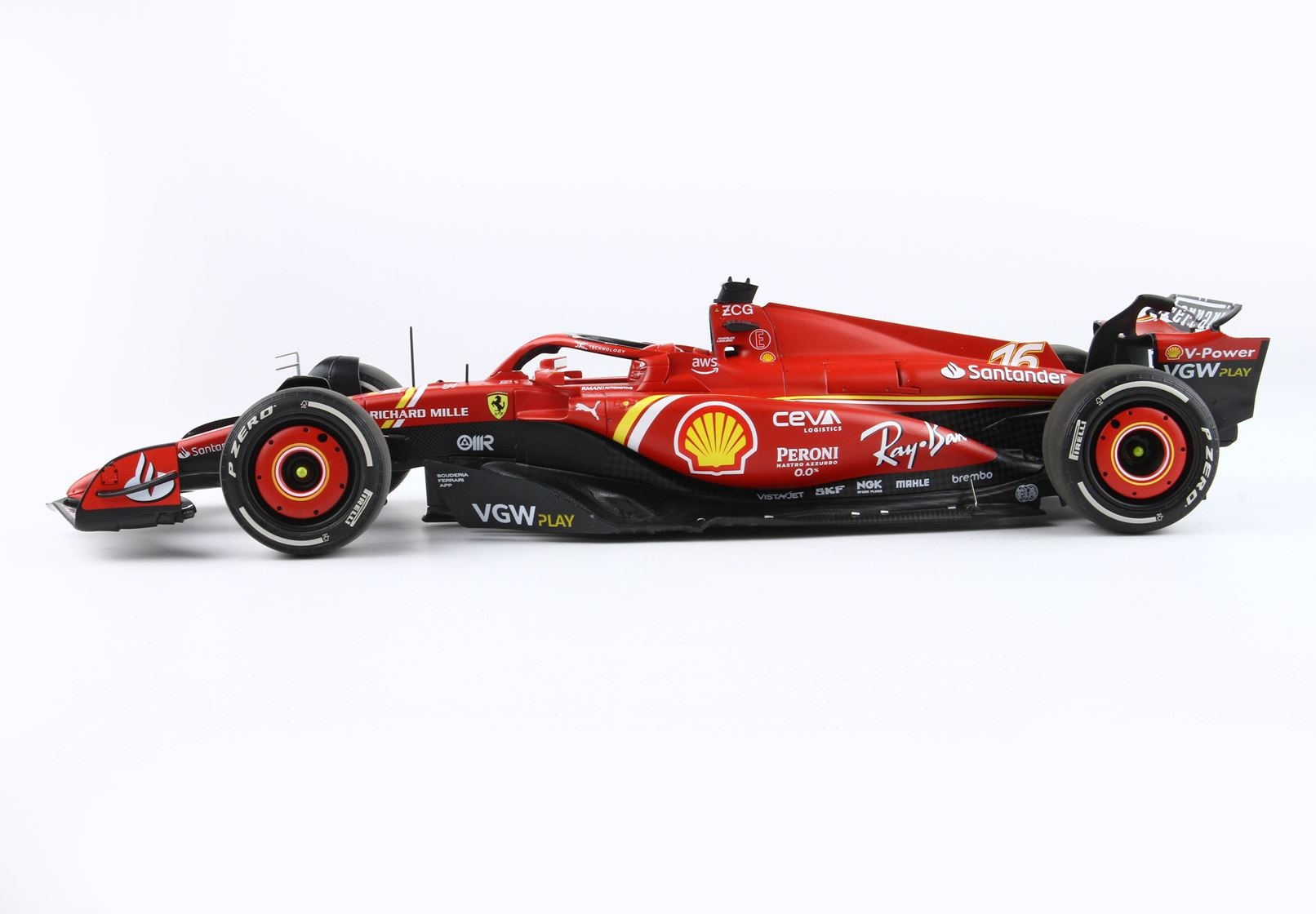 1/18 Ferrari SF24, C. Leclerc 'Australian GP 2024' polyfoam packaging