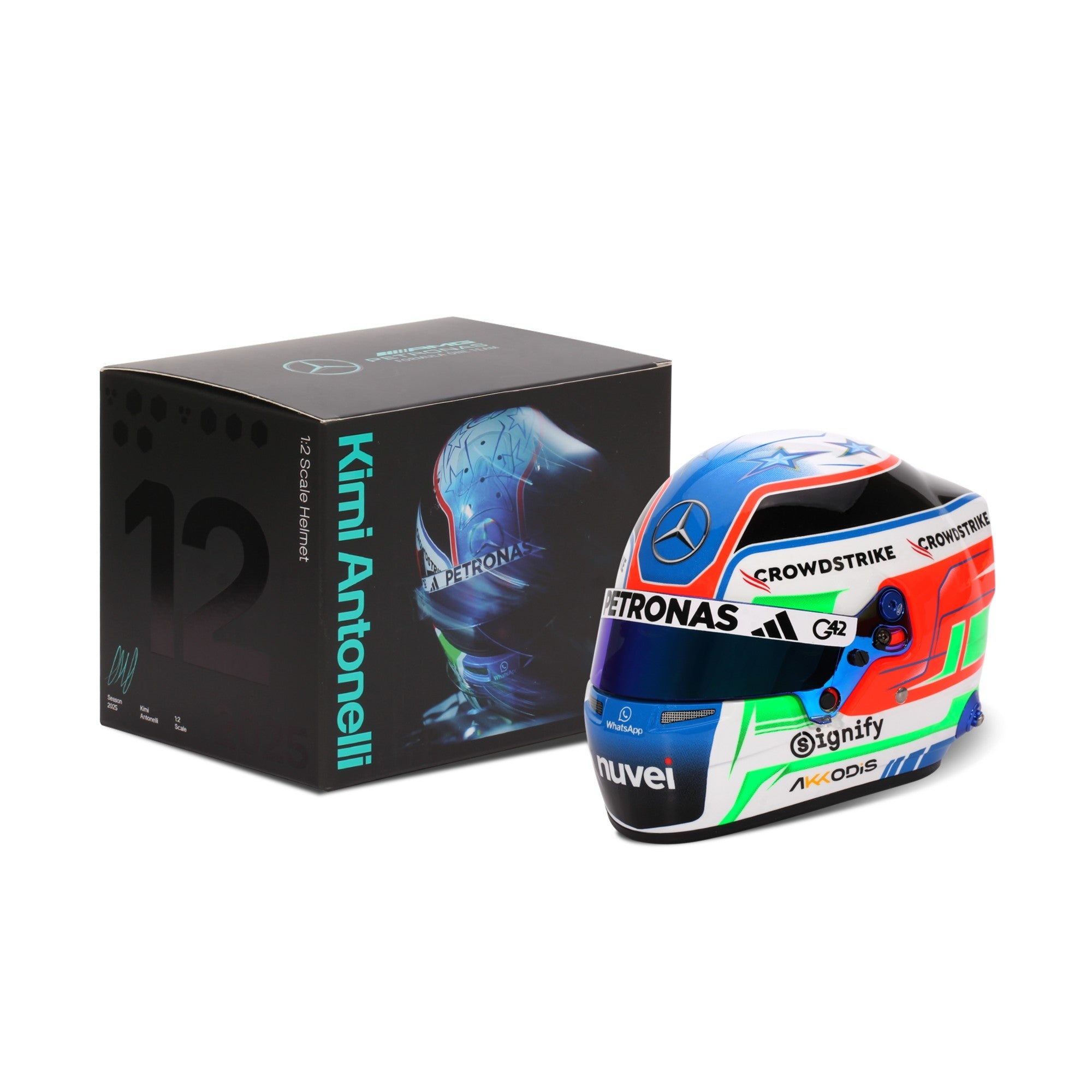 1:2 Kimi Antonelli Mercedes 2025 Season Helmet - Bell