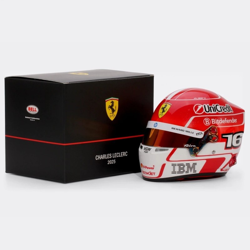 1:2 Helmet Charles Leclerc – Ferrari F1 2025 | Official Replica - Bell Helmets