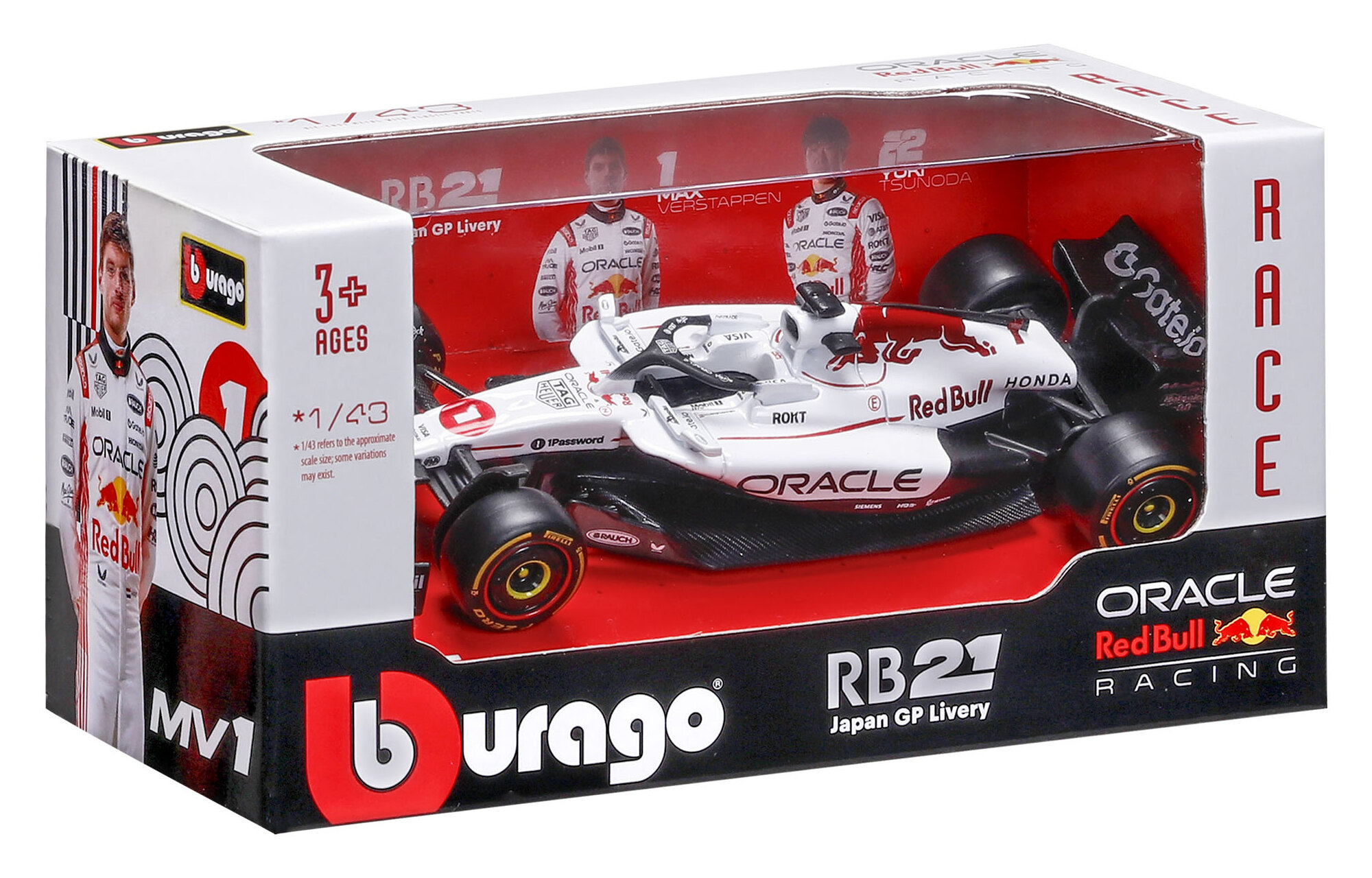 1:43 Max Verstappen RB21 Red Bull Racing Winner Japan 2025 - Bburago