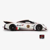 1:18 Pagani Huayra R- Pearl White - LCD Model