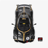 1:18 Pagani Huayra R- Black Carbon - LCD Model