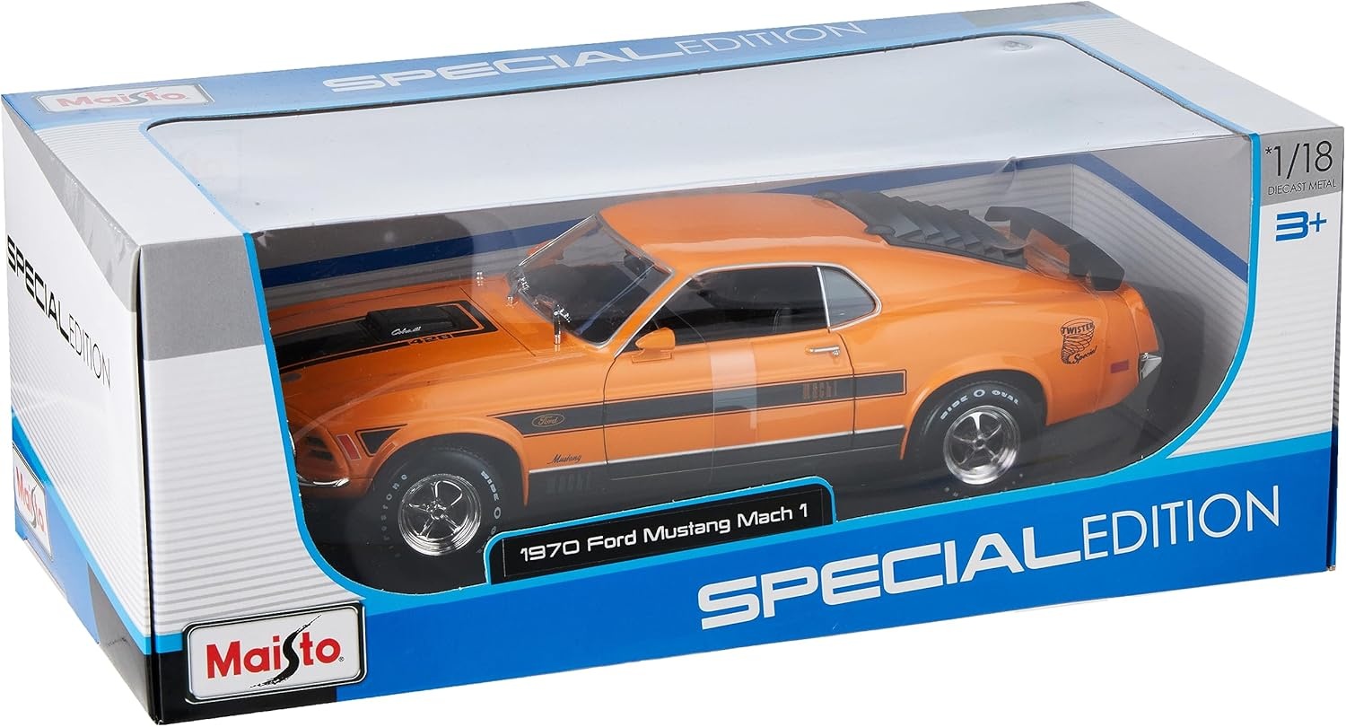 1:18 Ford Mustang Mach 1 1970 Orange Maisto