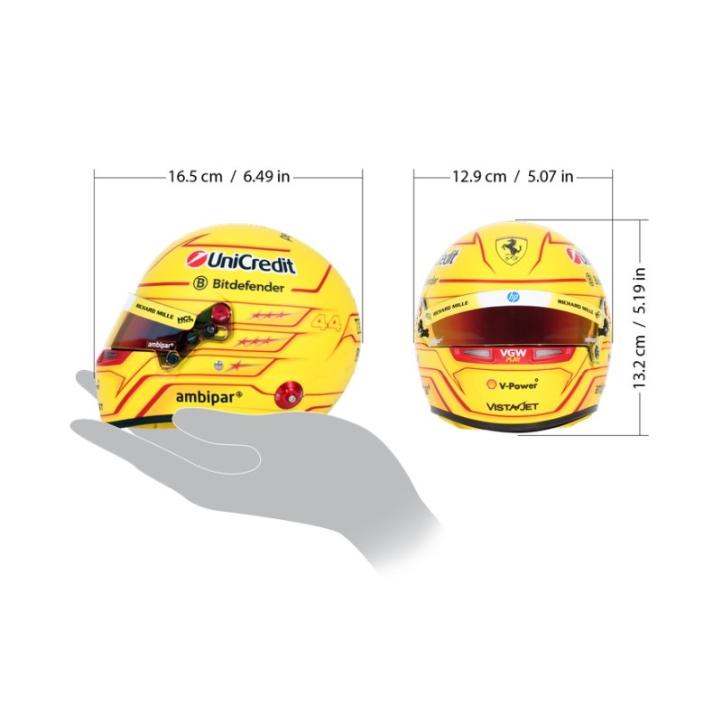 1:2 Helmet Lewis Hamilton – Ferrari F1 2025 | Official Replica - Bell Helmets