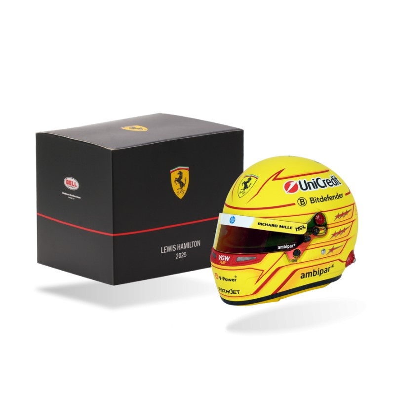 1:2 Helm Lewis Hamilton – Ferrari F1 2025 | Officiële Replica - Bell Helmets