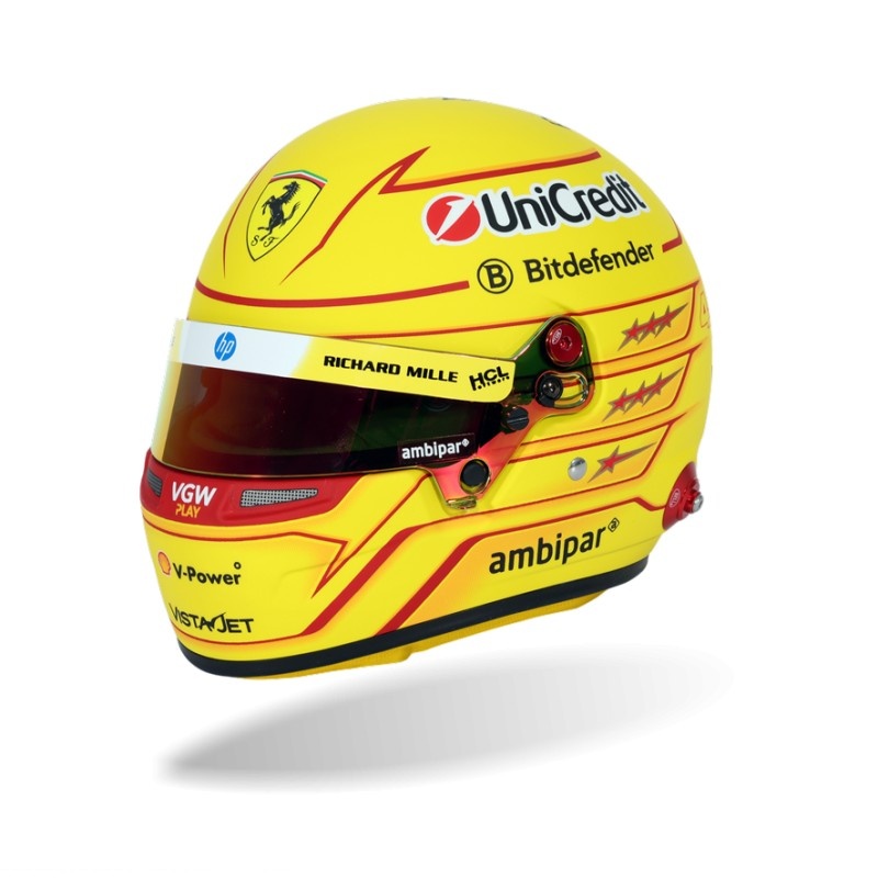 1:2 Helmet Lewis Hamilton – Ferrari F1 2025 | Official Replica - Bell Helmets