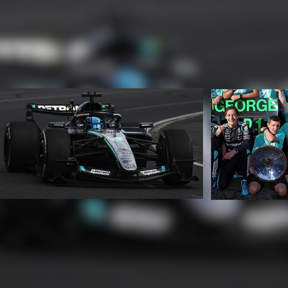 1:43 George Russell #63 Mercedes-AMG PETRONAS Formula One Team W17 - Australia GP 2026 - Winner - Spark Models