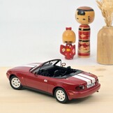 1:18 Mazda MX-5 1989 Rood/Wit - Norev - Limited Edition