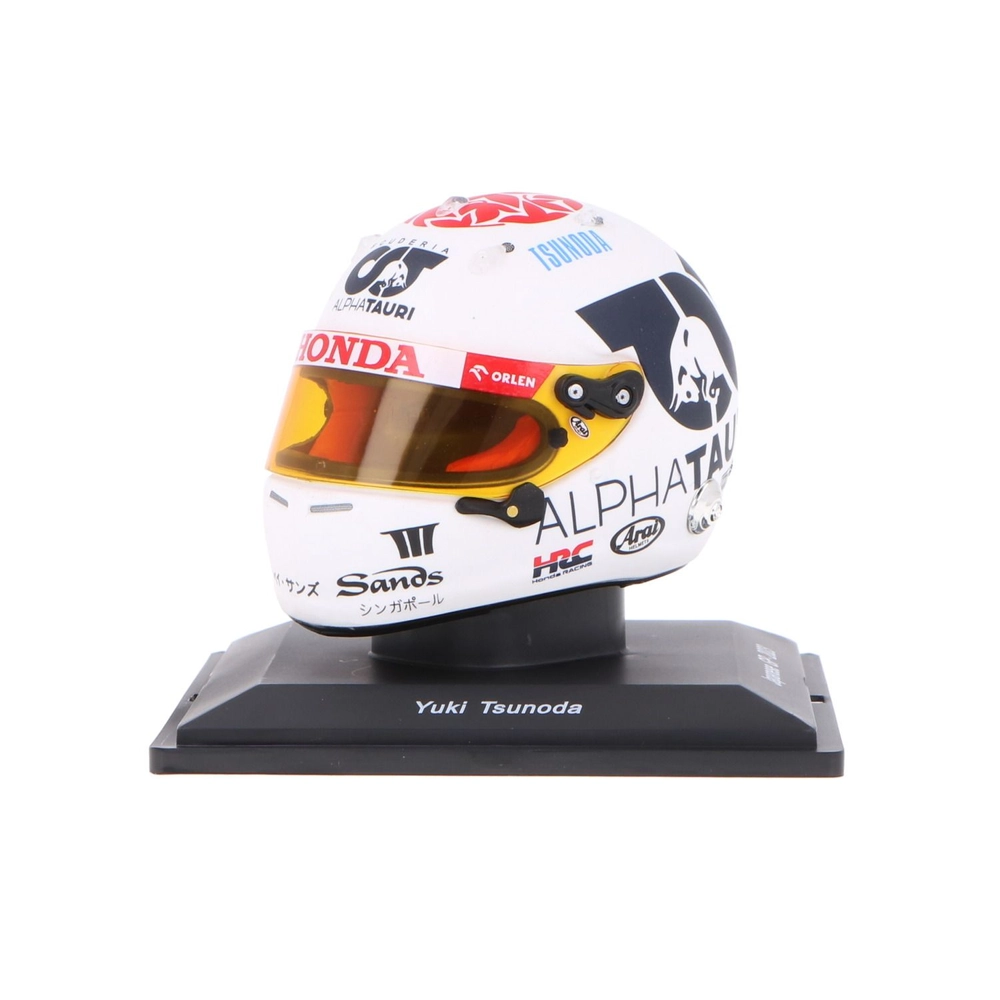 1:5 Yuki Tsunoda - Helmet - Japanese GP 2023 wit-blauw-rood Spark Schaalmodel