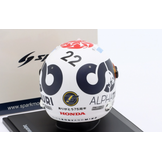 1:5 Yuki Tsunoda - Helmet - Japanese GP 2023 wit-blauw-rood Spark Schaalmodel