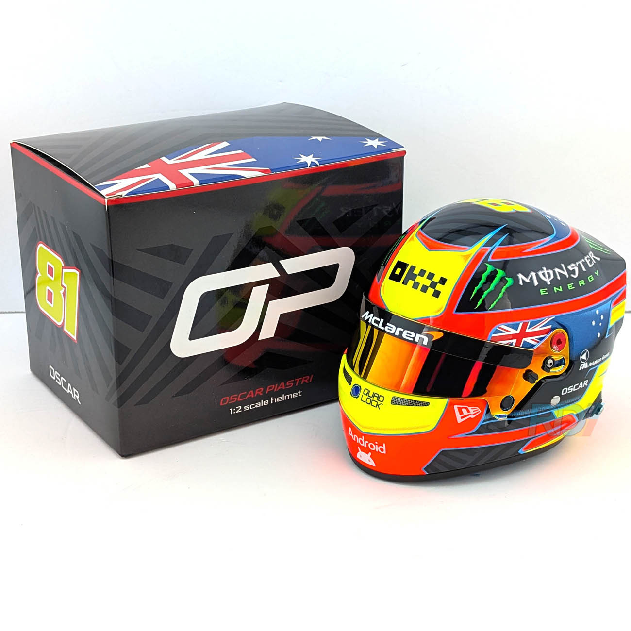 1:2 Helm Oscar Piastri – McLaren F1 2025 | Nr. 81 | Officiële Replica - Bell Helmets