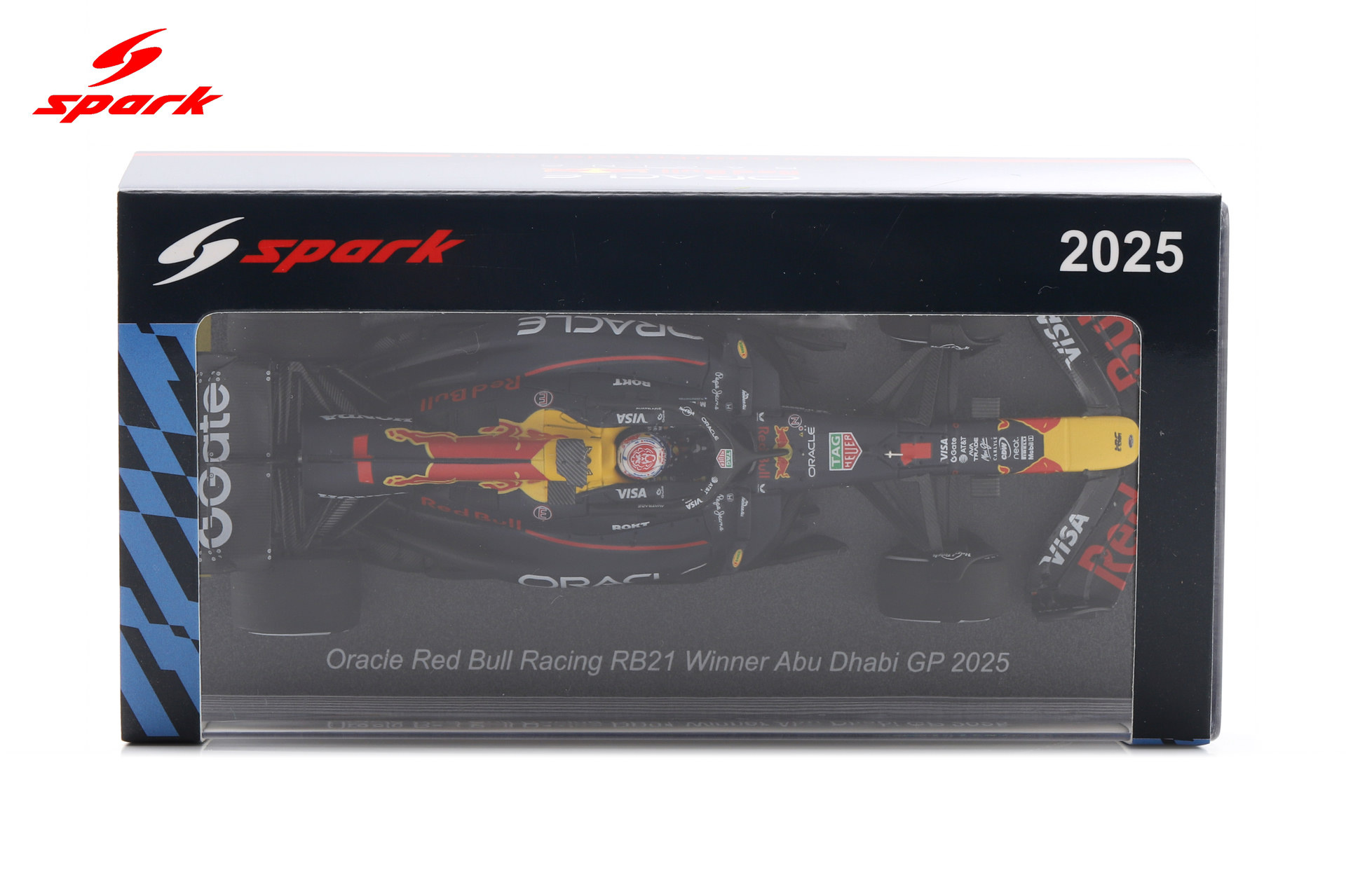 1:43 Max Verstappen Red Bull Racing F1 Winner Abu Dhabi 2025 (with pit board) - Spark Models