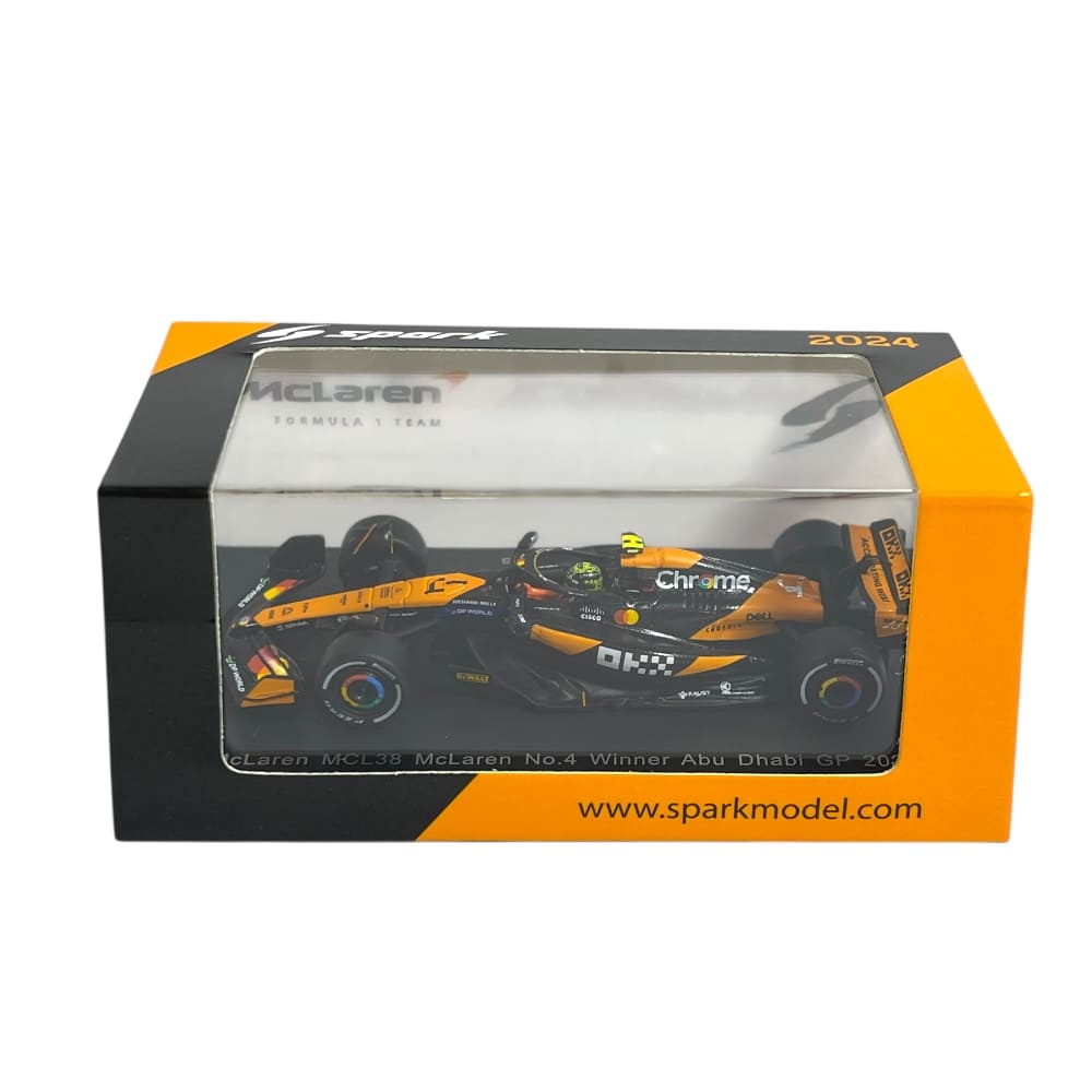 1:64 Lando Norris MCL38 #4 Winner Abu Dhabi GP 2024 - Spark Models
