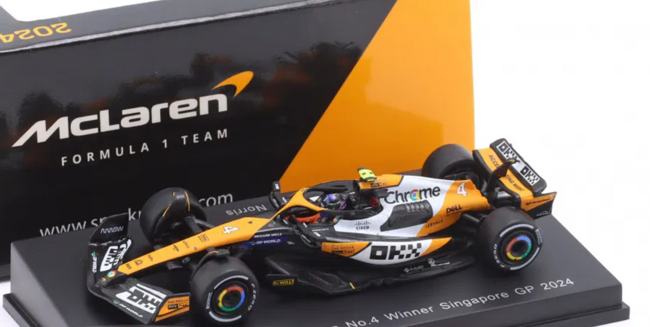 1:64 Lando Norris MCL38 #4 Winner Singapore GP 2024