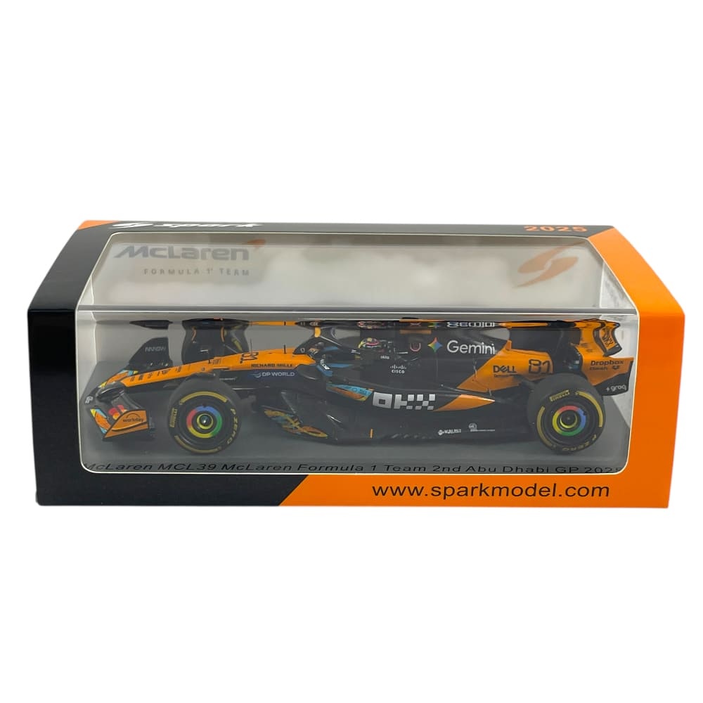 1:43 Oscar Piastri McLaren F1 2nd Abu Dhabi 2025 - Spark Models