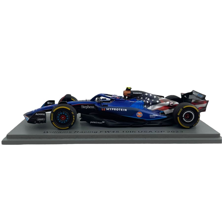 1:43 Williams F1 FW45, L. Sargeant '10th Grand Prix USA 2023'