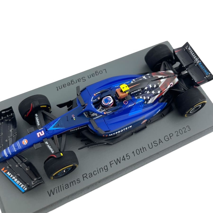 1:43 Williams F1 FW45, L. Sargeant '10th Grand Prix USA 2023'